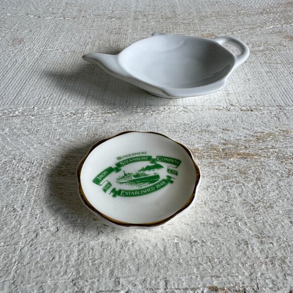 Set of Two Tea Plates - White Mayfair & Jackson Tea Bag Dish - Picture 6 of 7